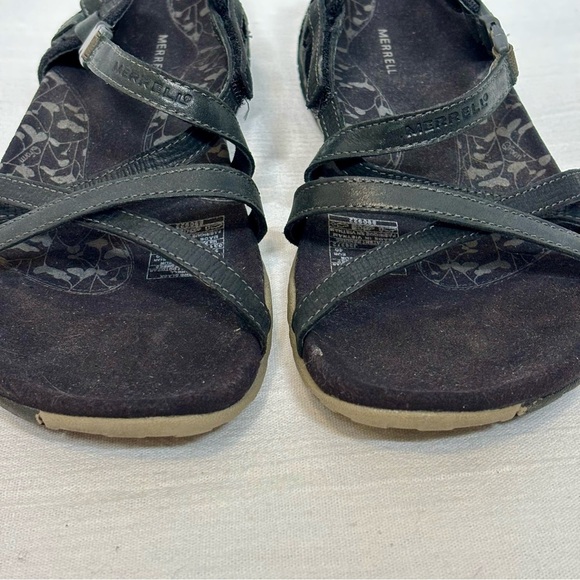 Merrell San Remo Strappy Leather Outdoors Sandals-Black-Women Size 9 - Picture 3 of 12